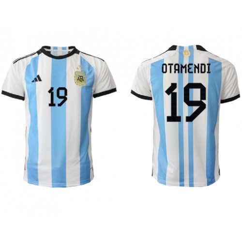 Argentina Nicolas Otamendi #19 Hjemmedrakt VM 2022 Kortermet Argentina Nicolas Otamendi #19 Hjemmedrakt VM 2022 Kortermet